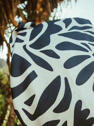 woodsandwaves Beach Towel 'Midnight Florals' in Black