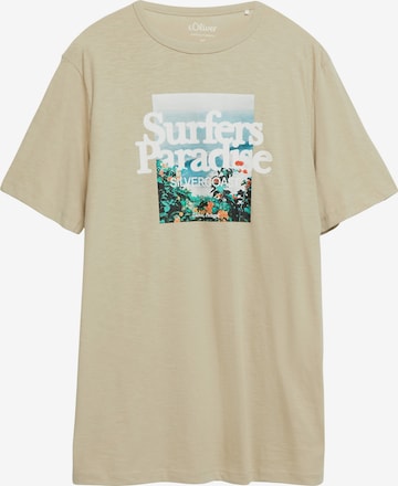 s.Oliver T-Shirt in Beige: Vorderseite