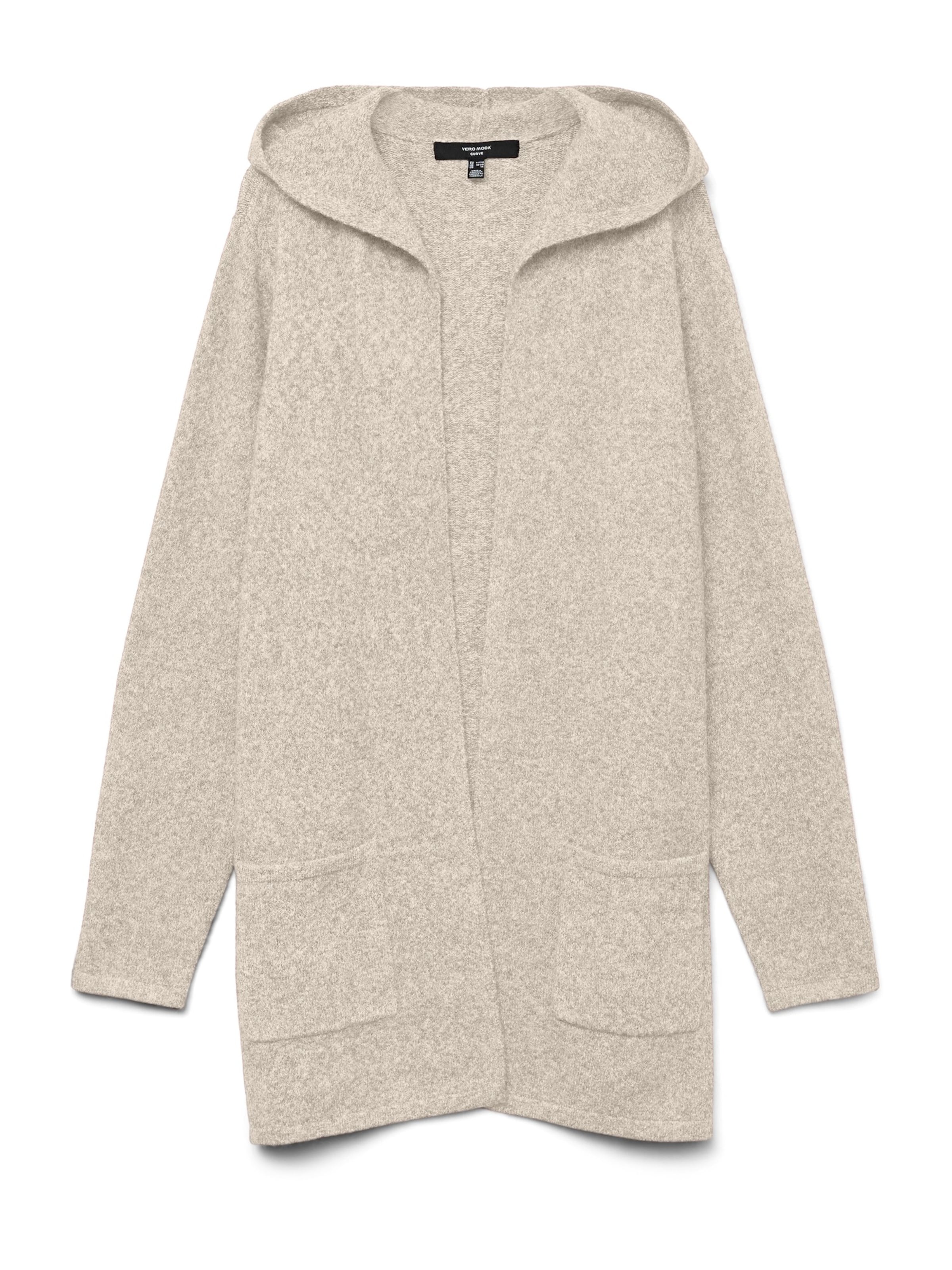 Vero Moda Curve Вязаная кофта 'VMDOFFY' в Бежевый: спереди