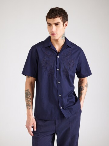 GAP Regular fit Button Up Shirt in Blue: front