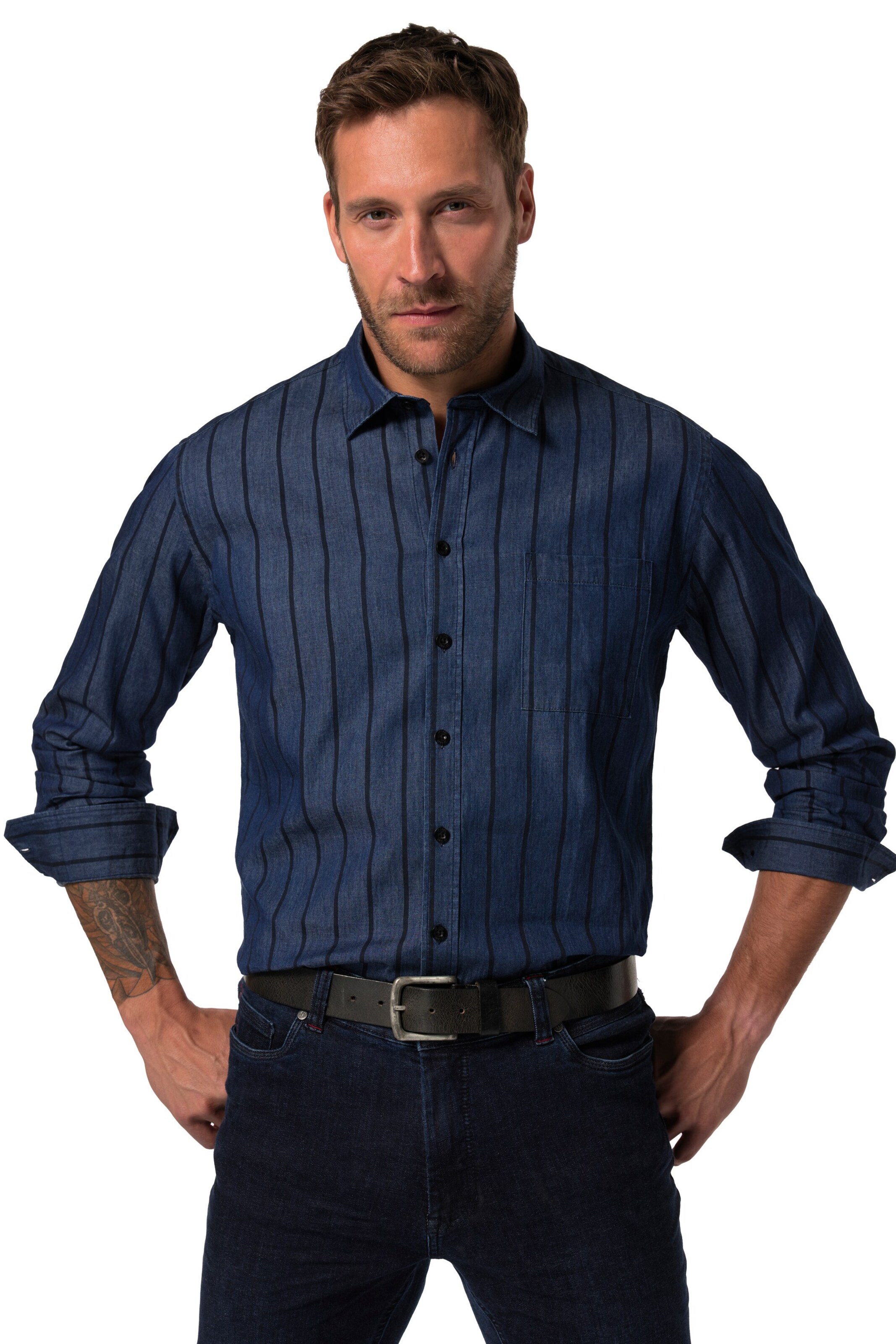 JP1880 Regular Fit Hemd in Blau