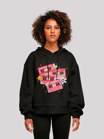F4NT4STIC Sweatshirt 'Christmas Retro Song Tapes' in Black: front