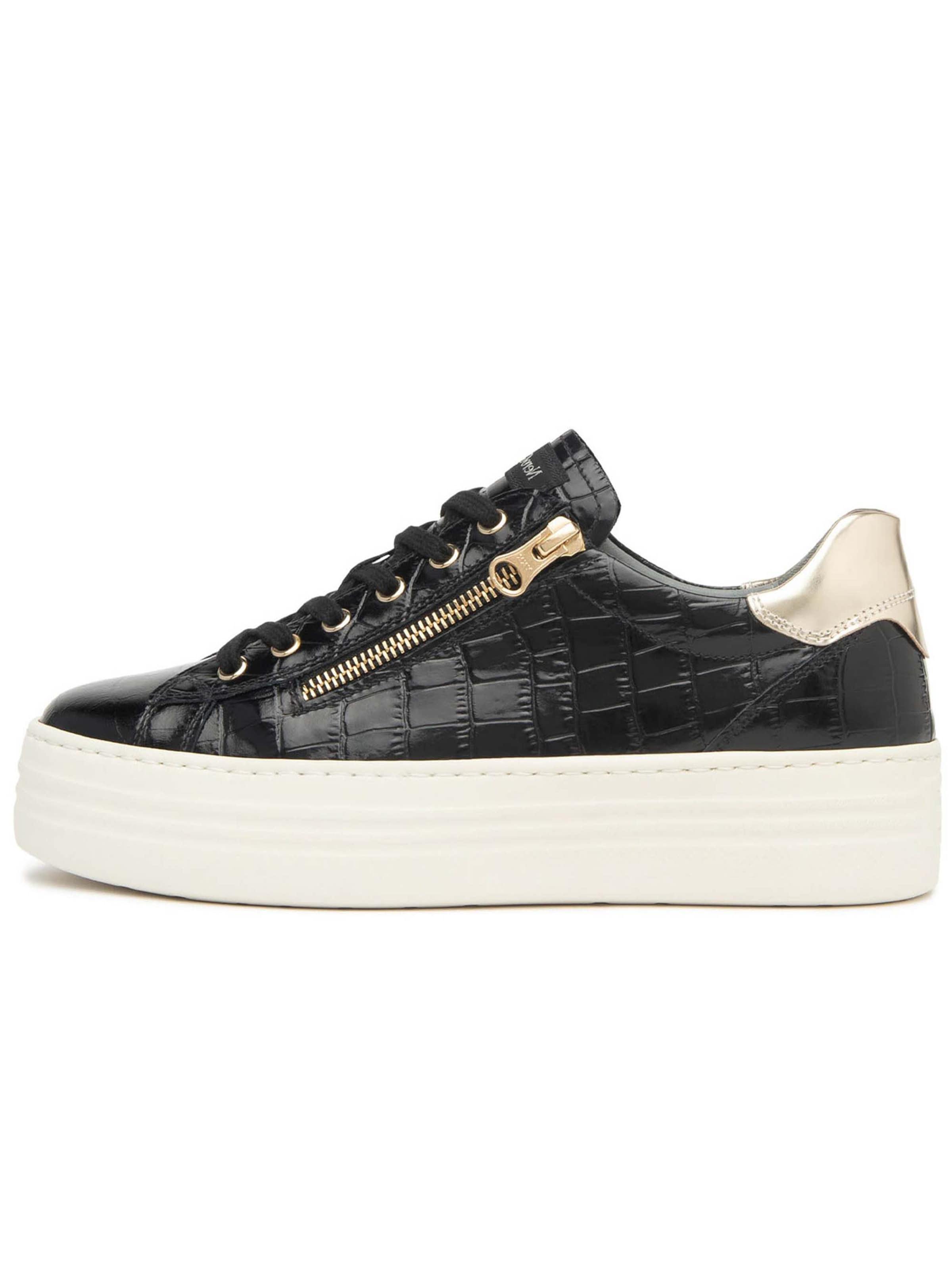 Baskets basses Nero Giardini en noir : devant