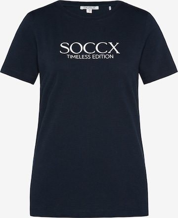 Soccx قميص بلون أزرق: الأمام