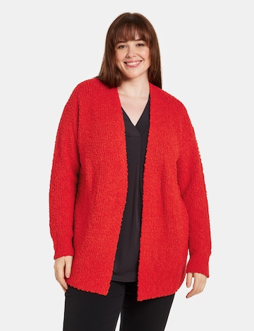 Cardigan SAMOON en rouge : devant