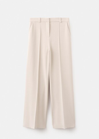MANGO Wide leg Pleated Pants 'Paris' in White