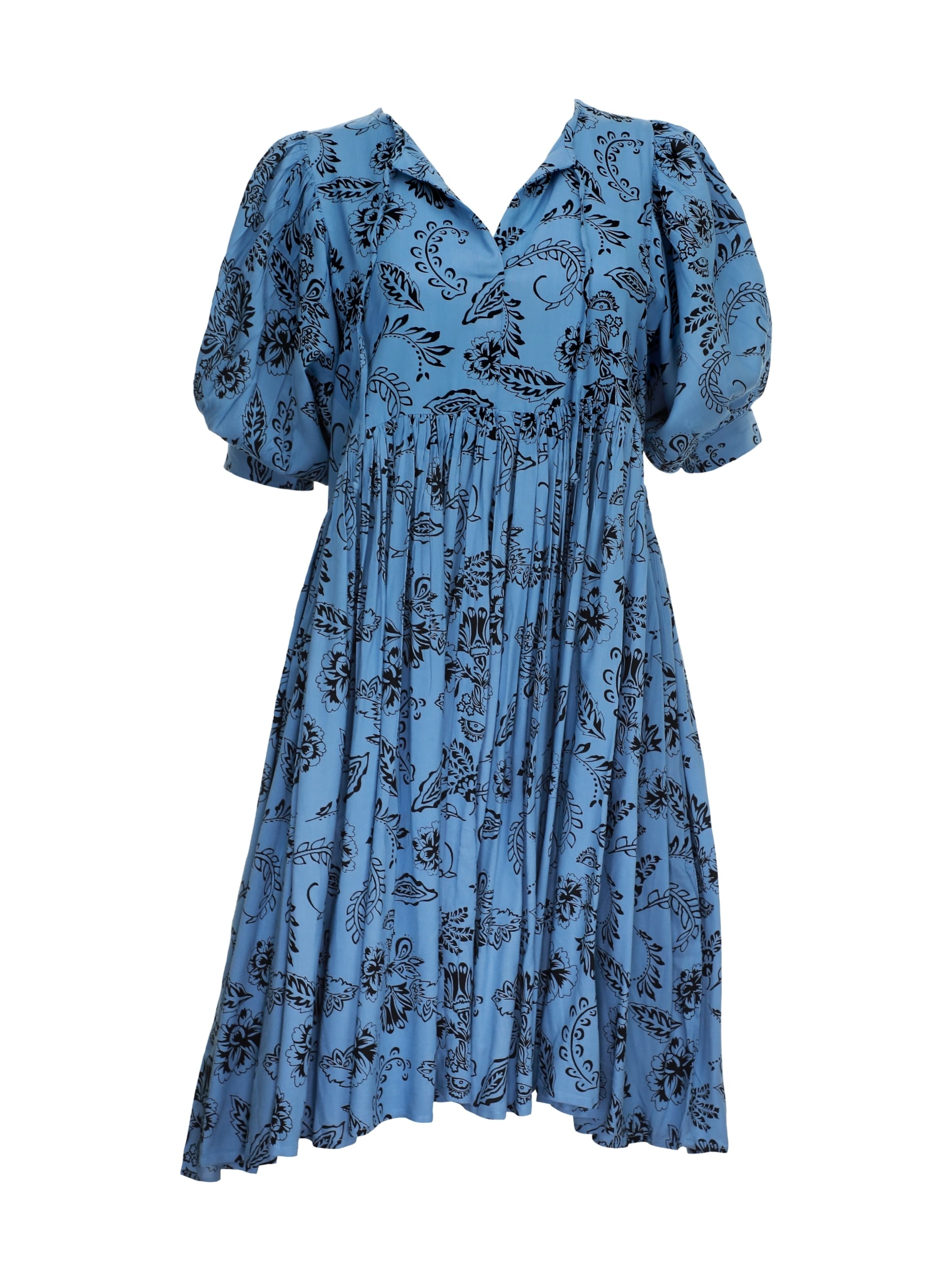 VIVID Šaty - Modrá: predná strana