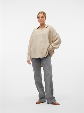 VERO MODA Blouse 'VMMELANEY QUEENY' in Grey