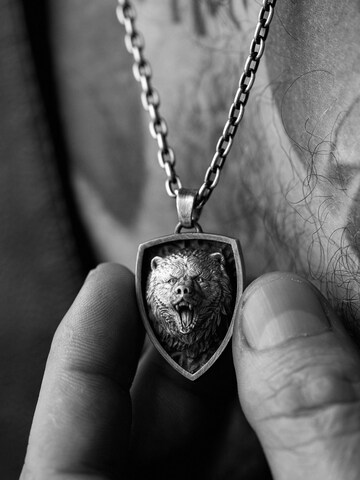 REYTEL Anhänger 'BEARS ROAR' in Silber