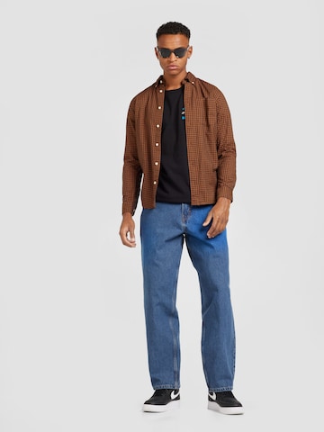 JACK & JONES Regular fit Overhemd 'JPRBLUBROOK' in Bruin