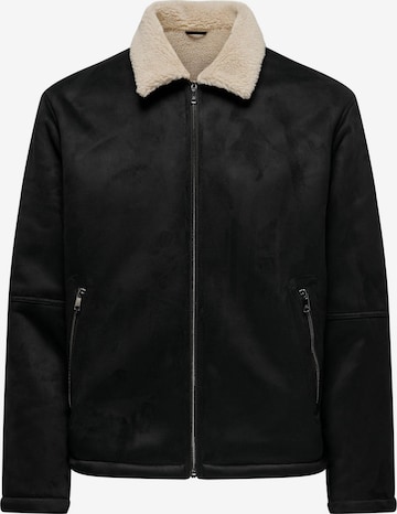 Veste mi-saison 'ROYCE' Only & Sons en noir : devant