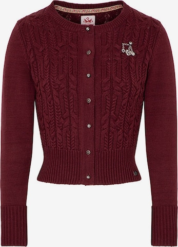 SPIETH & WENSKY Knit Cardigan 'Seerose' in Red: front