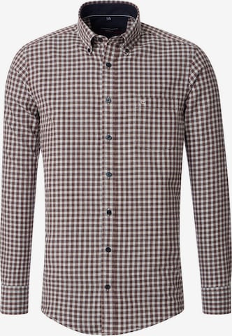 Coupe regular Chemise CASA MODA en marron : devant