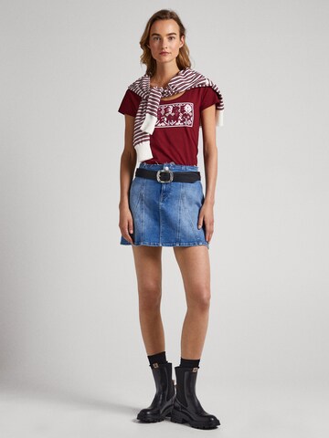 raudona Pepe Jeans Marškinėliai 'Brandi'