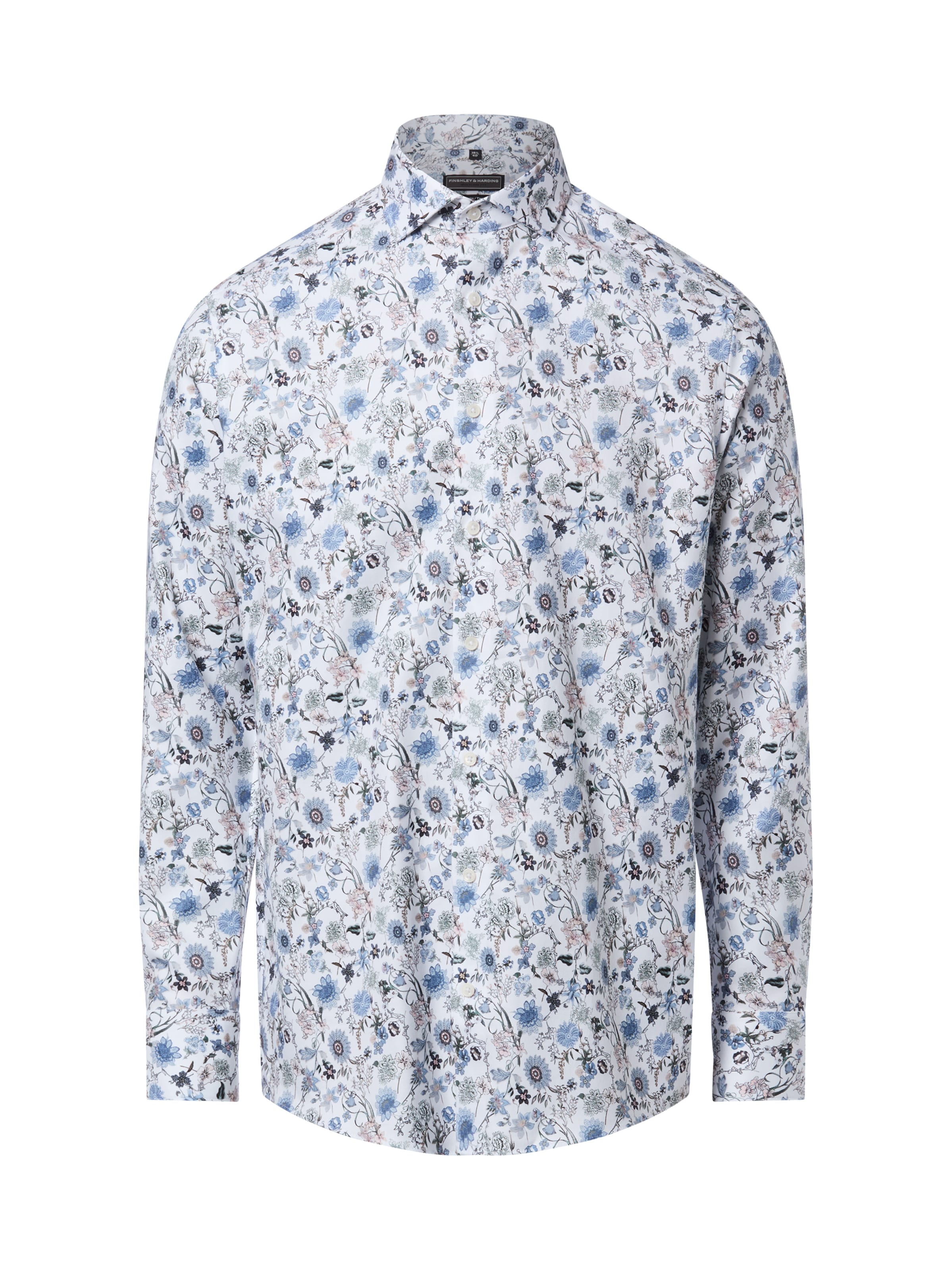 Coupe regular Chemise Finshley & Harding en blanc : devant