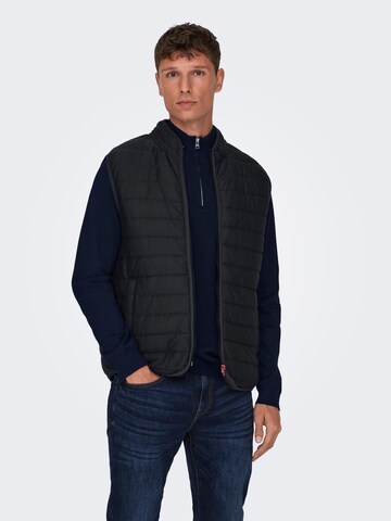 Only & Sons Vest 'ELIAS' in Blue: front