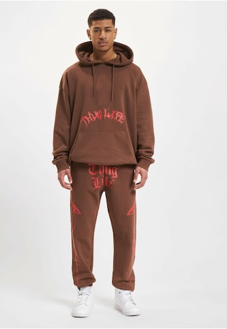 Thug Life Loosefit Sportbroek 'Thug Life Ink' in Bruin
