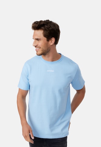 T-Shirt smiler. en bleu