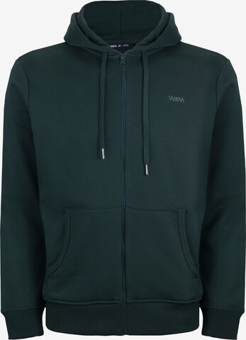 WEM Fashion Zip-Up Hoodie 'Spell' in Green: front