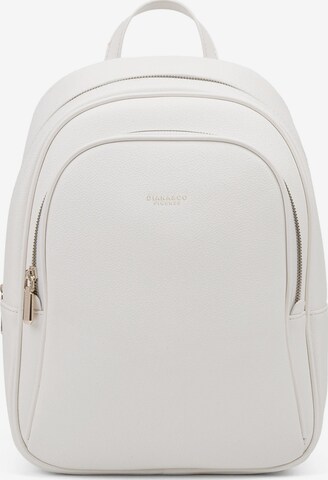 Zaino 'Zaino Donna Vegan Leather con Zip e Tasche - Diana & Co Firenze' di Diana&Co. in bianco: frontale