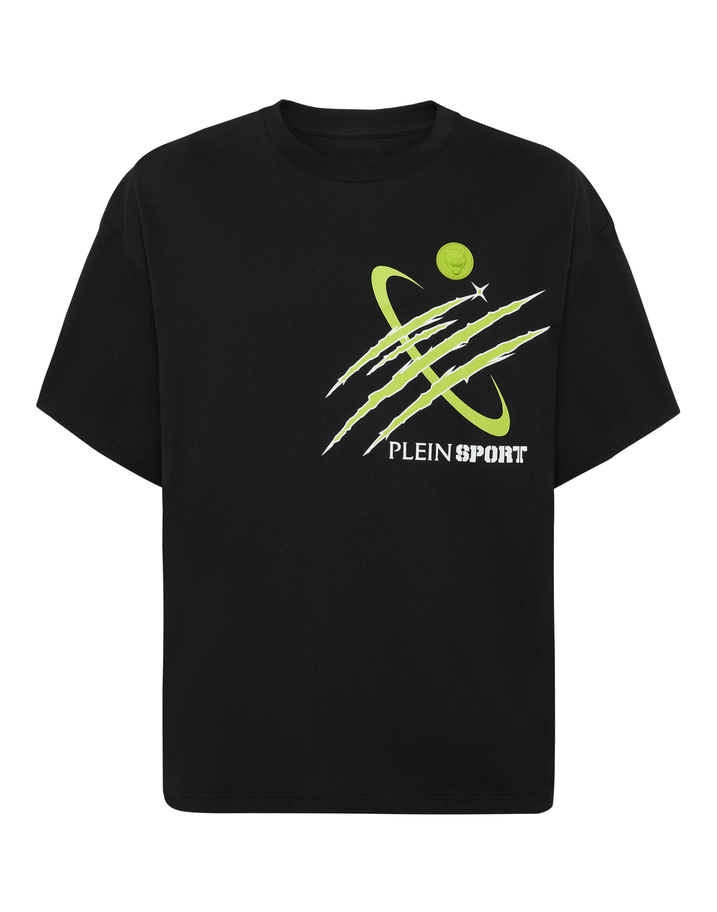 Plein Sport Camiseta 'Scratch' en verde / negro / blanco, Vista del producto
