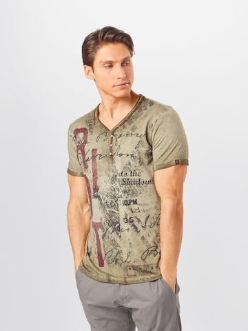 Key Largo Shirt 'Riot' in Green: front