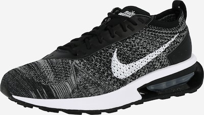Nike Sportswear Ниски маратонки 'Air Max Flyknit Racer' в сиво / черно / бяло, Преглед на продукта