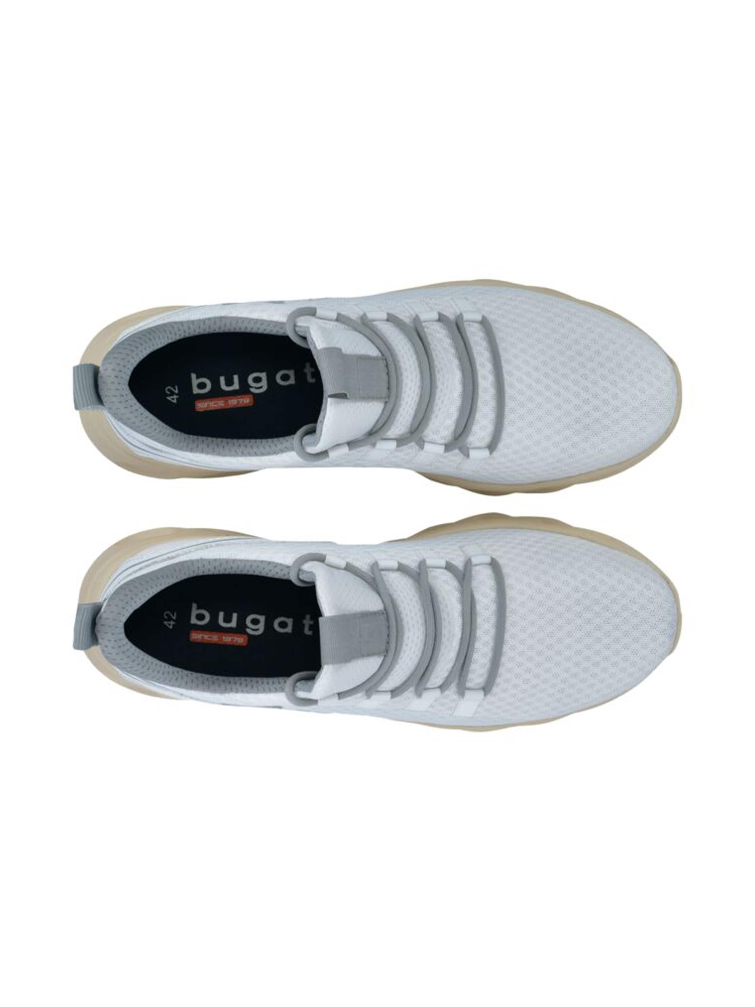 Sneaker low de la bugatti pe alb: sus