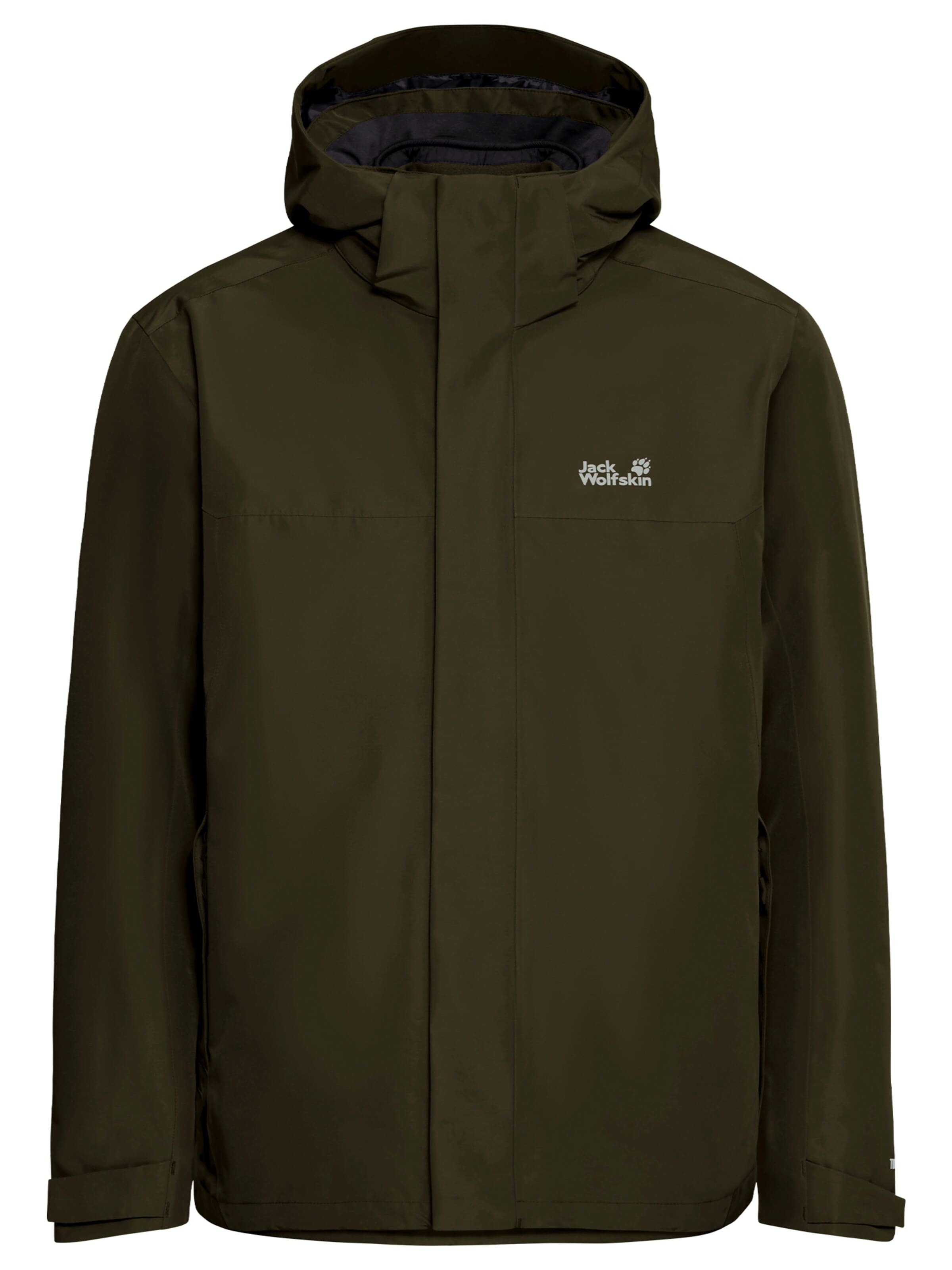 JACK WOLFSKIN Performance Jacket 'Stonelite 3in1 Jacket' in Green: front