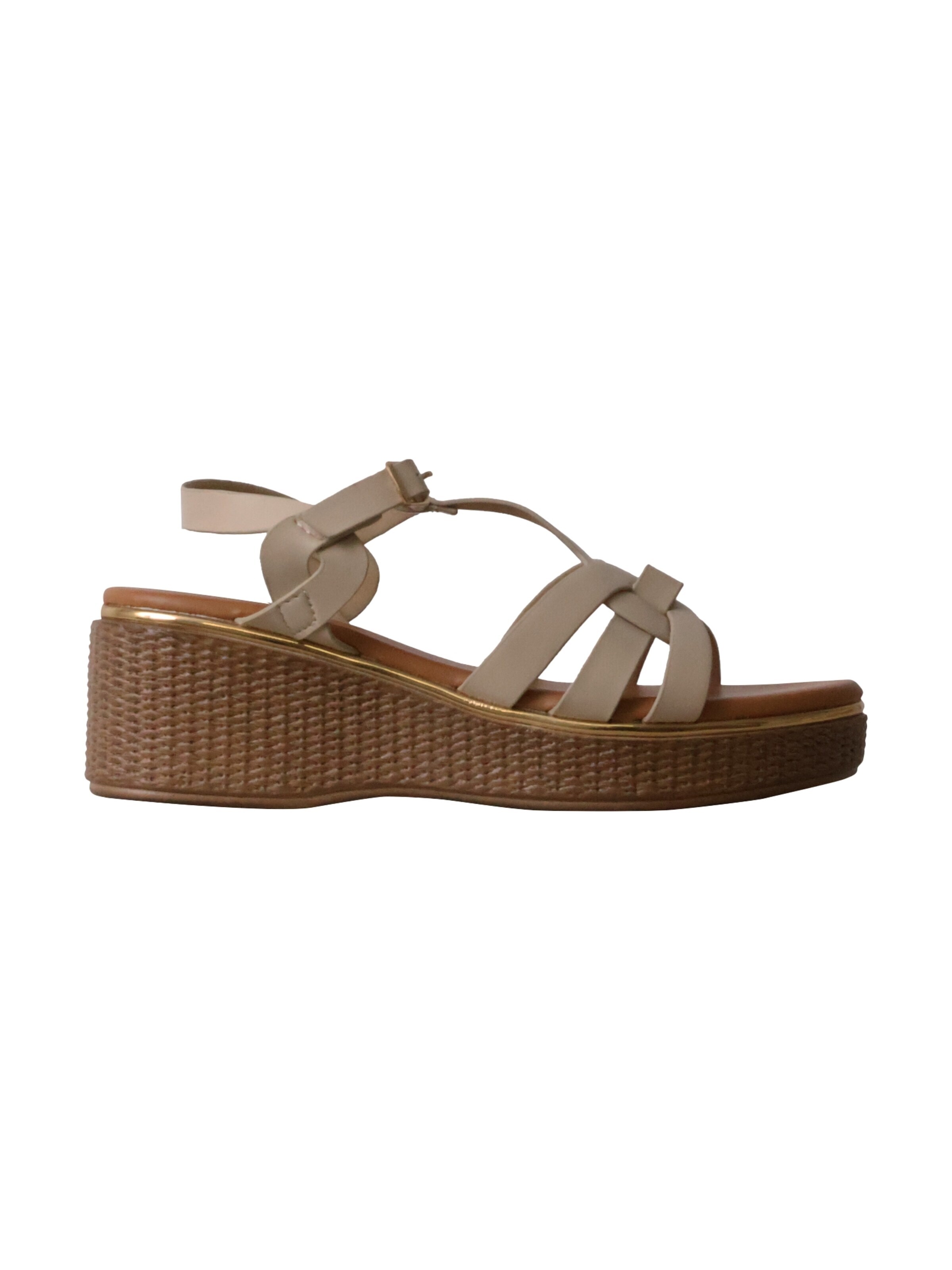 Sixth Sense - Sandalias 'Sandalen mit Keilabsatz und Riemchen – Paris' en beige