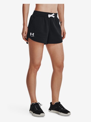 regular Pantaloni sportivi 'Rival' di UNDER ARMOUR in nero: frontale