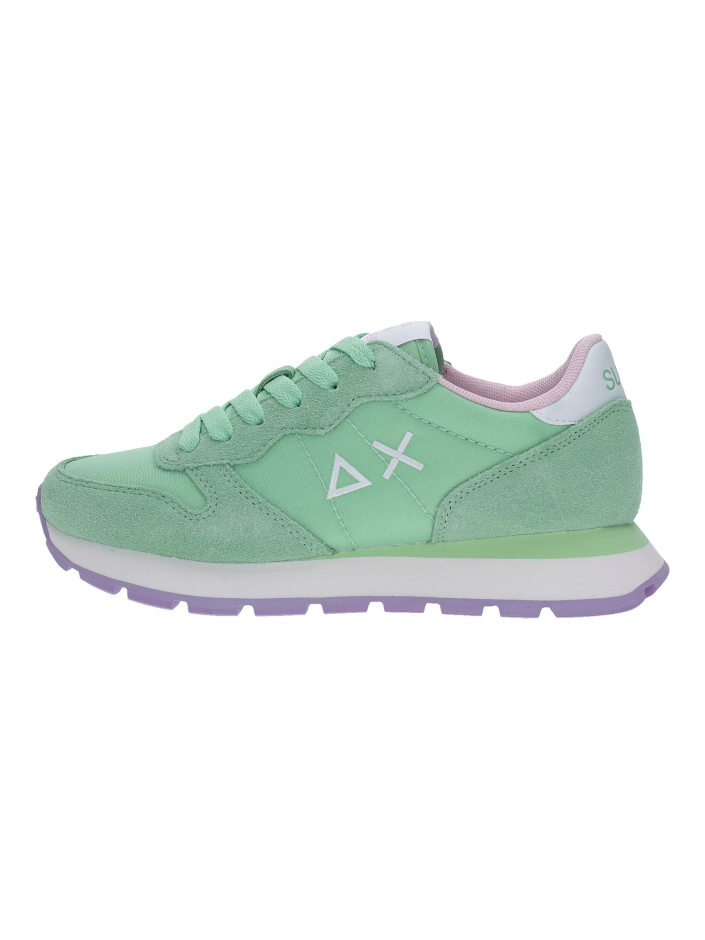 Sneaker bassa di SUN68 in verde: frontale