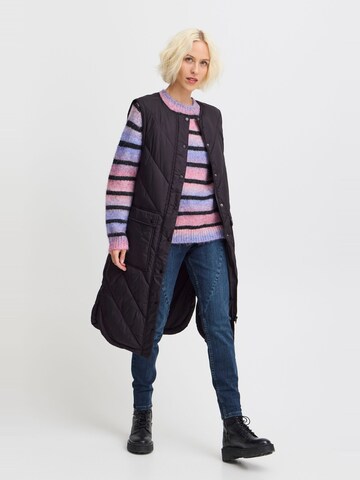 PULZ Jeans Vest 'Katalin' in Black: front