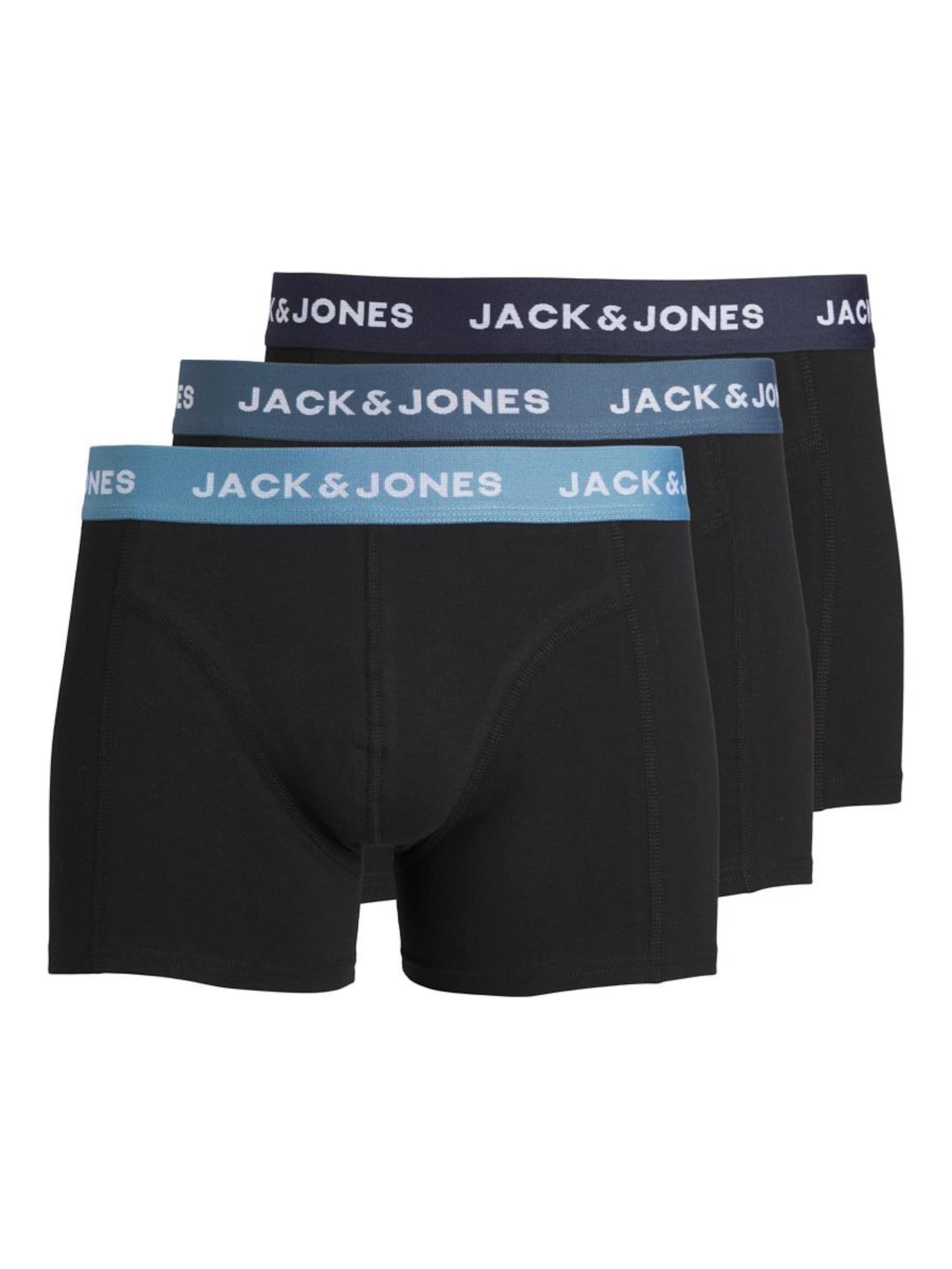 JACK & JONES Calzoncillo boxer 'JACSOLID ALEX' en azul / azul claro / negro / blanco, Vista del producto