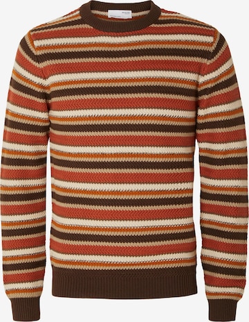 SELECTED HOMME - Pullover 'Soho' em castanho: frente