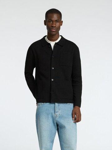 SELECTED Knit cardigan in Black: front