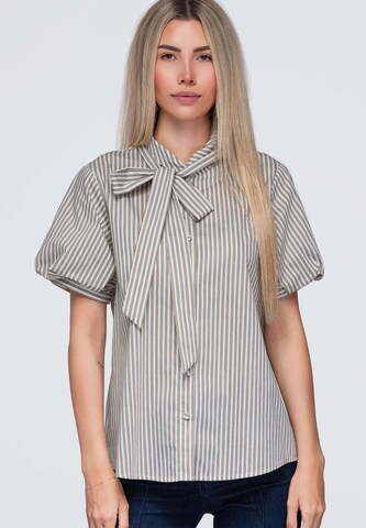 Chemisier Ombre en beige : devant