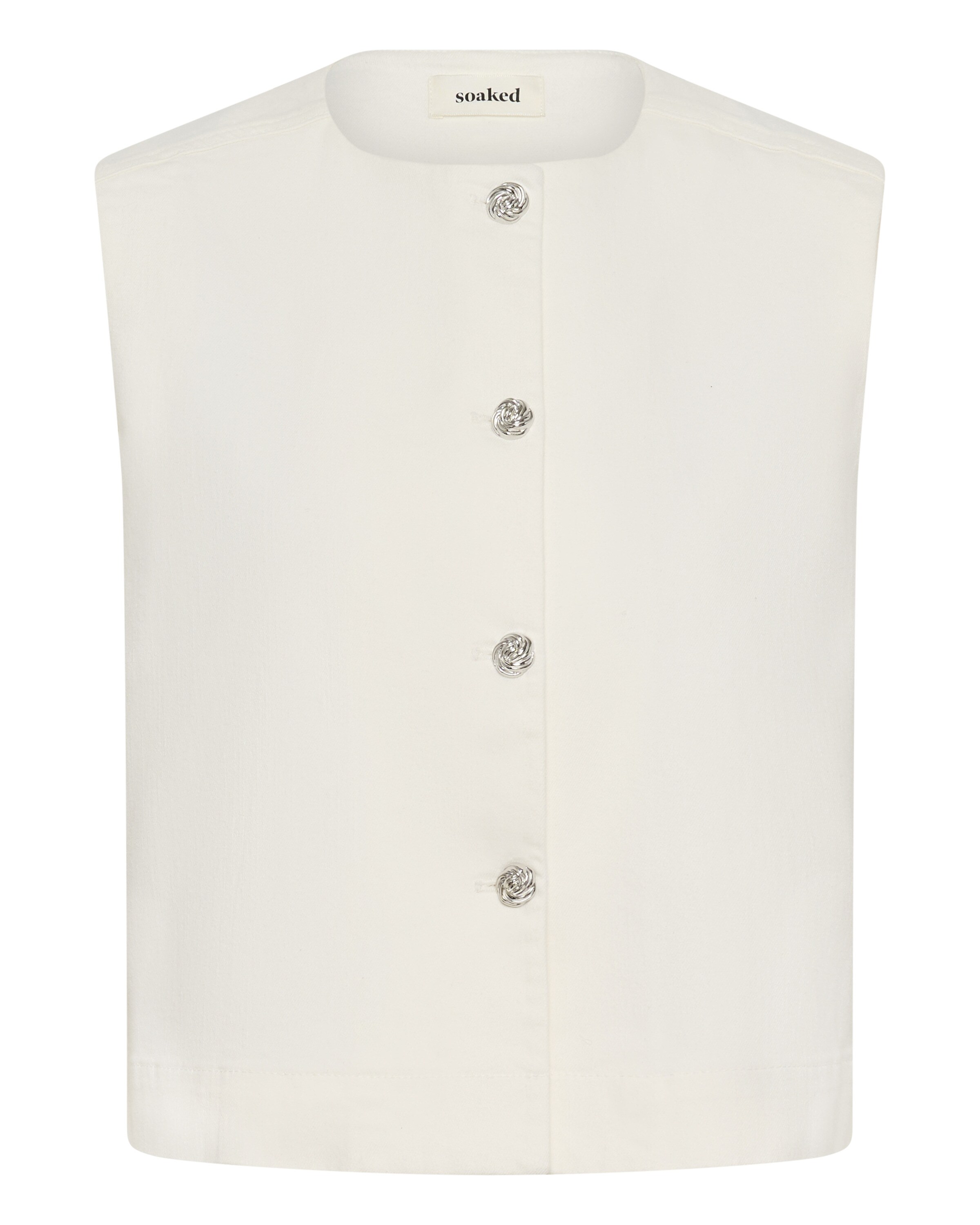 SOAKED IN LUXURY Vest 'SLRina' in White: front