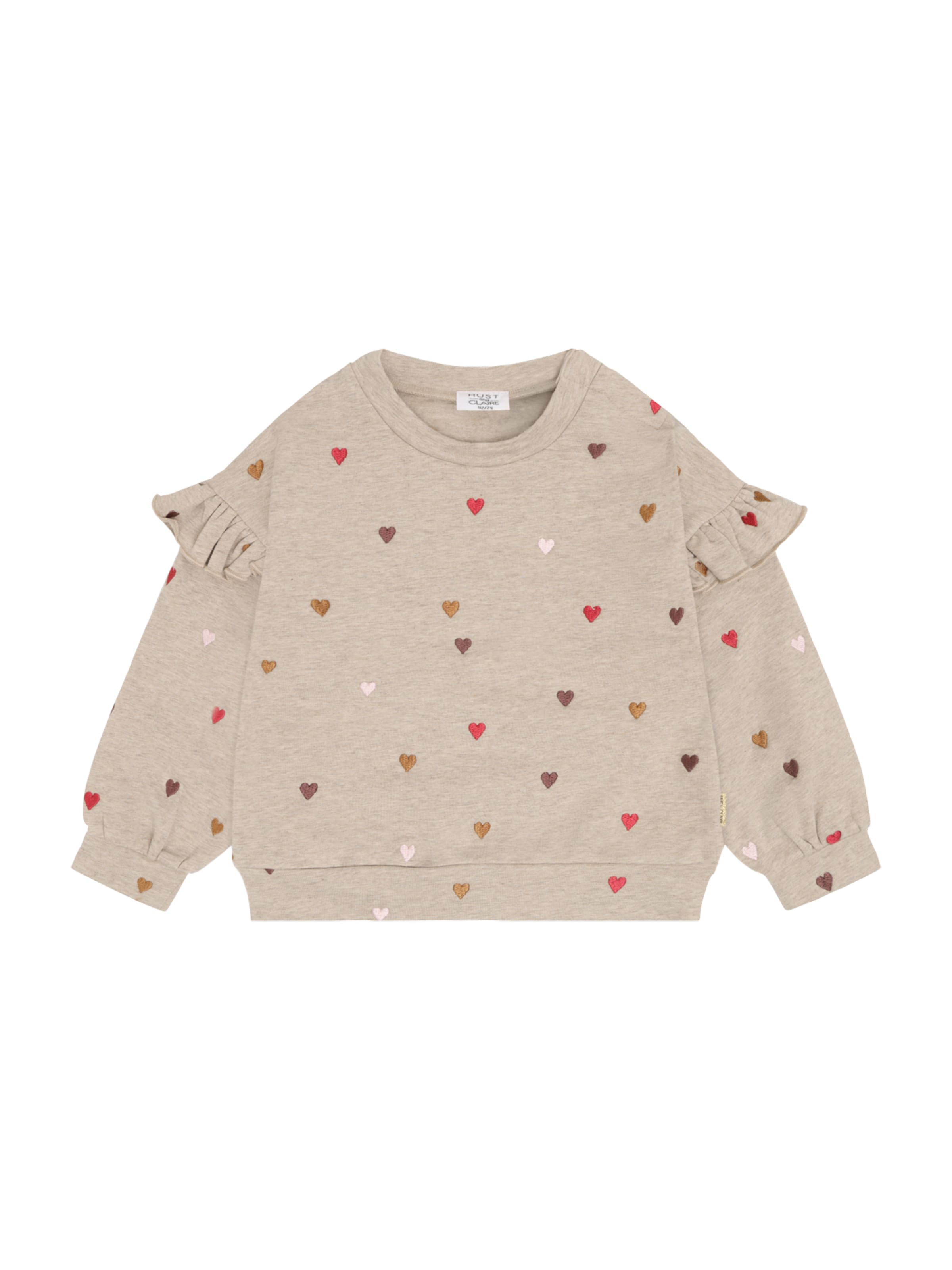Sweat-shirt 'Sicillia  Heartbeat' Hust & Claire en beige : devant