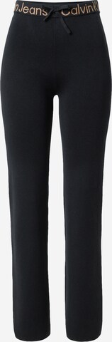 Calvin Klein Jeans Normální Kalhoty 'Intarsia' – černá: přední strana