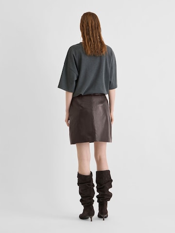 Jupe ROUGE EDIT en marron