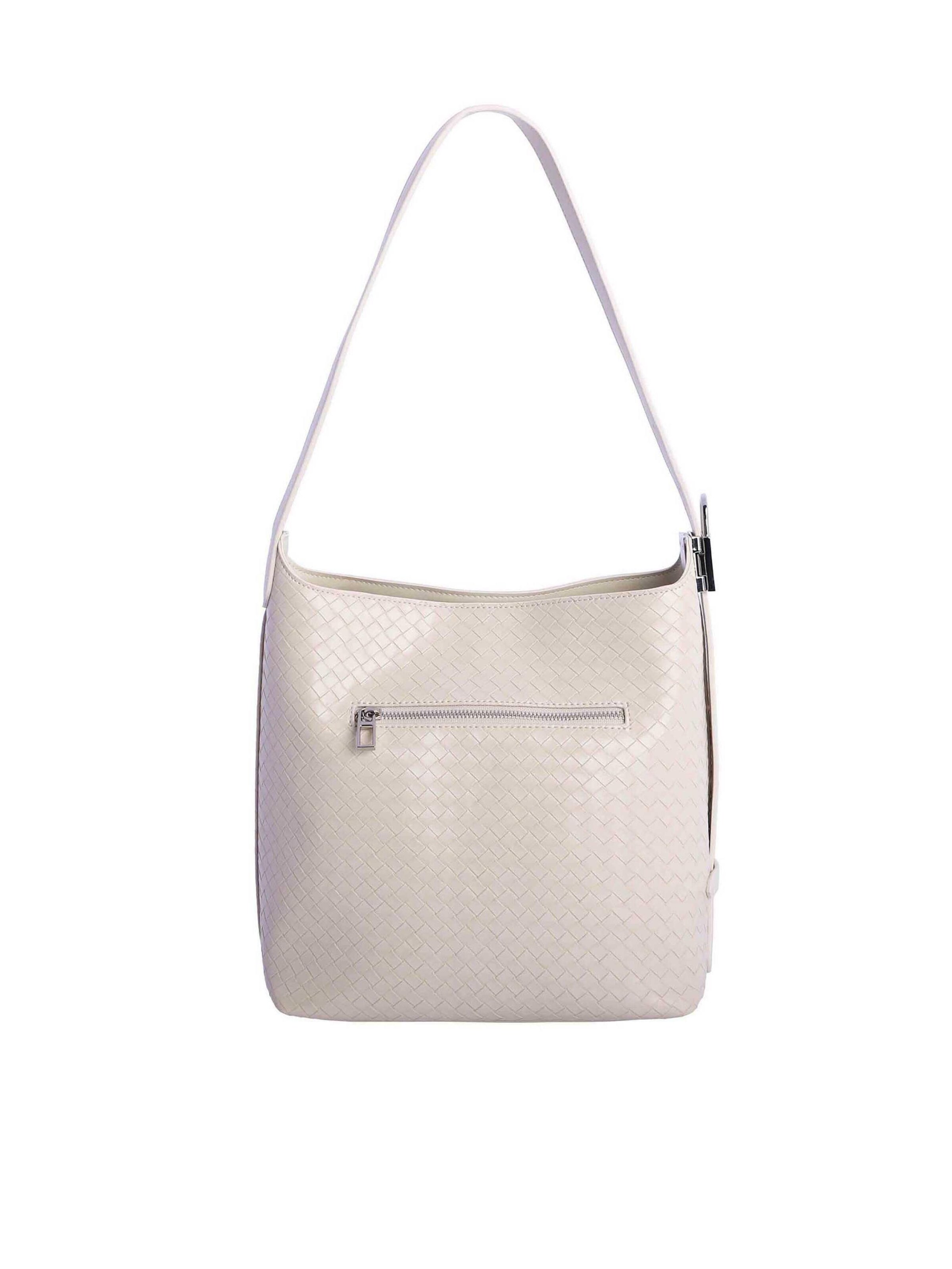 Don Algodon - Bolso de hombro 'Bolso de hombro para mujer Lipari de piel sintética con botón magnético' en blanco