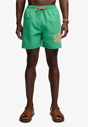 Superdry & Co Zwemshorts in Groen: voorkant