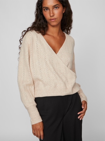 VILA Sweater 'BEDA' in Brown