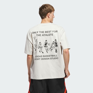 T-Shirt ADIDAS ORIGINALS en beige : devant