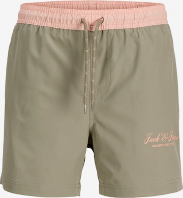 Jack & Jones Junior Uimashortsit 'JPSTMaui Archive' värissä harmaa: etupuoli