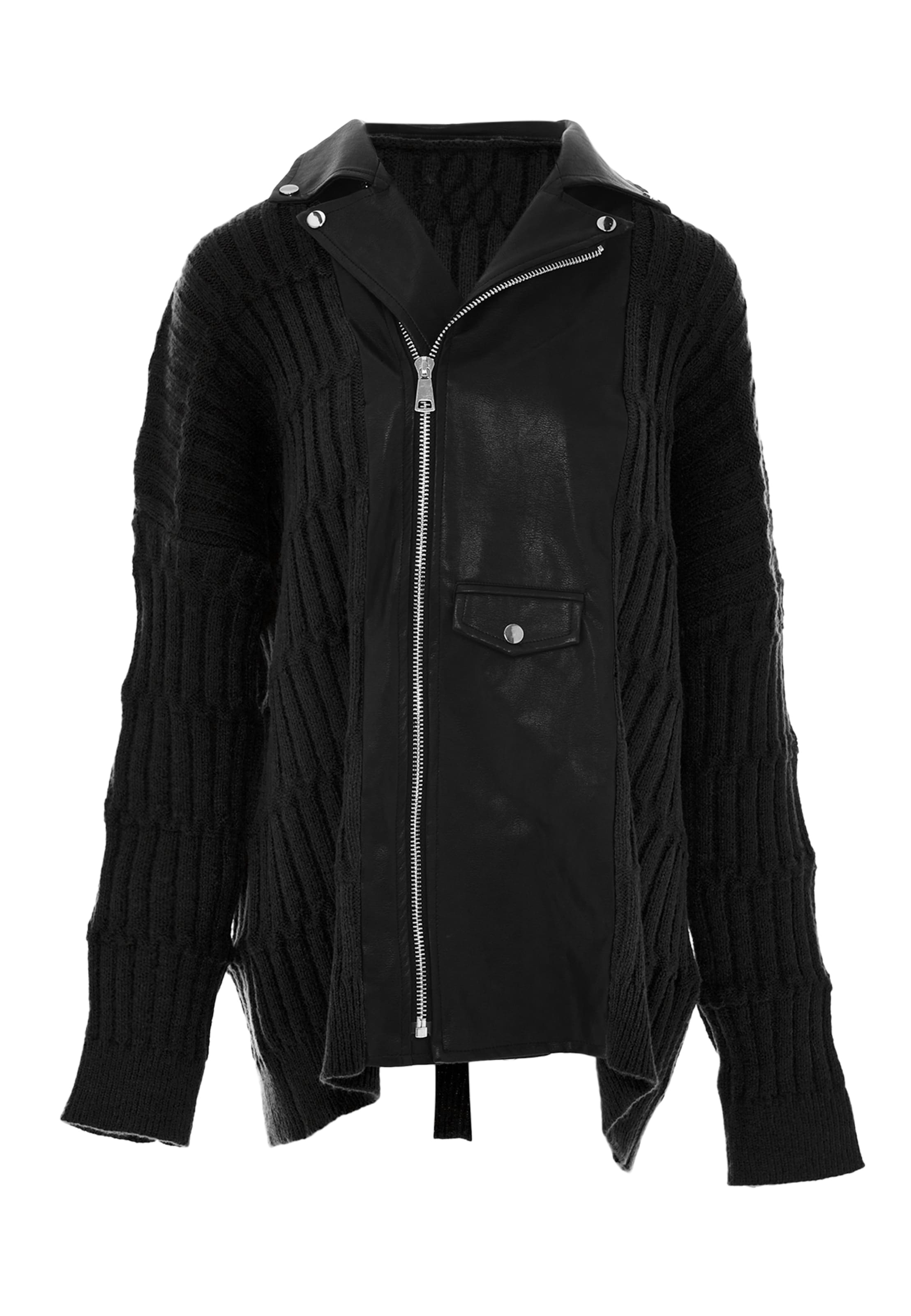 NAEMI Knit cardigan in Black: front