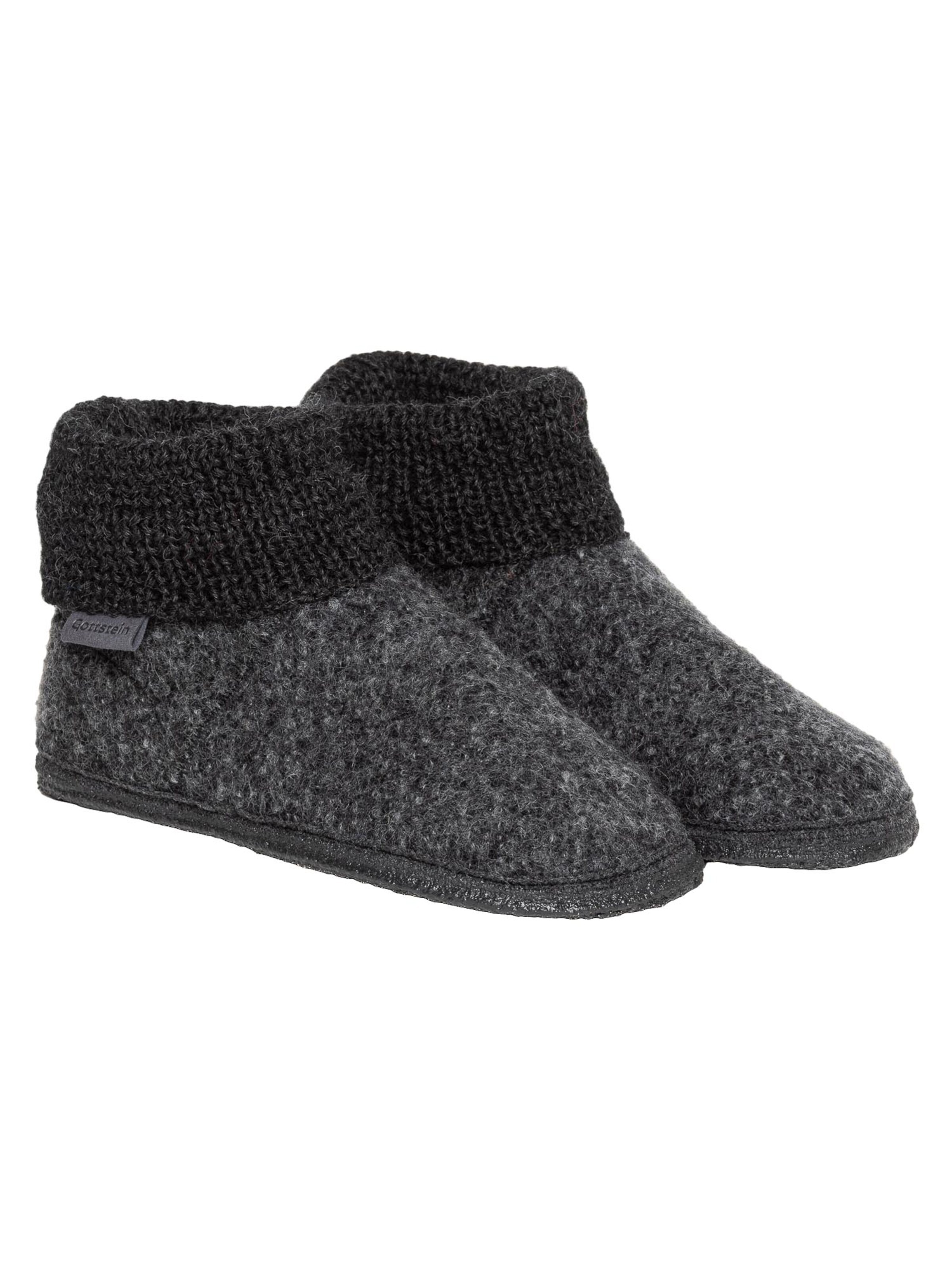 Gottstein Slippers 'Wool Venture High' in Grey