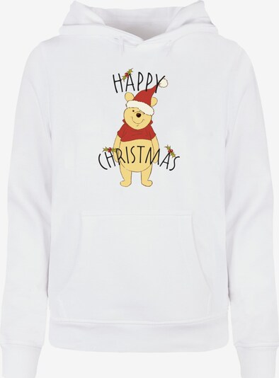 ABSOLUTE CULT Sweatshirt 'Winnie The Pooh - Happy Christmas Holly' in Lemon / Blood red / Black / White, Item view