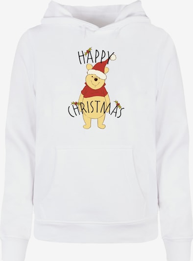 ABSOLUTE CULT Sweatshirt 'Winnie The Pooh - Happy Christmas Holly' in Lemon / Blood red / Black / White, Item view